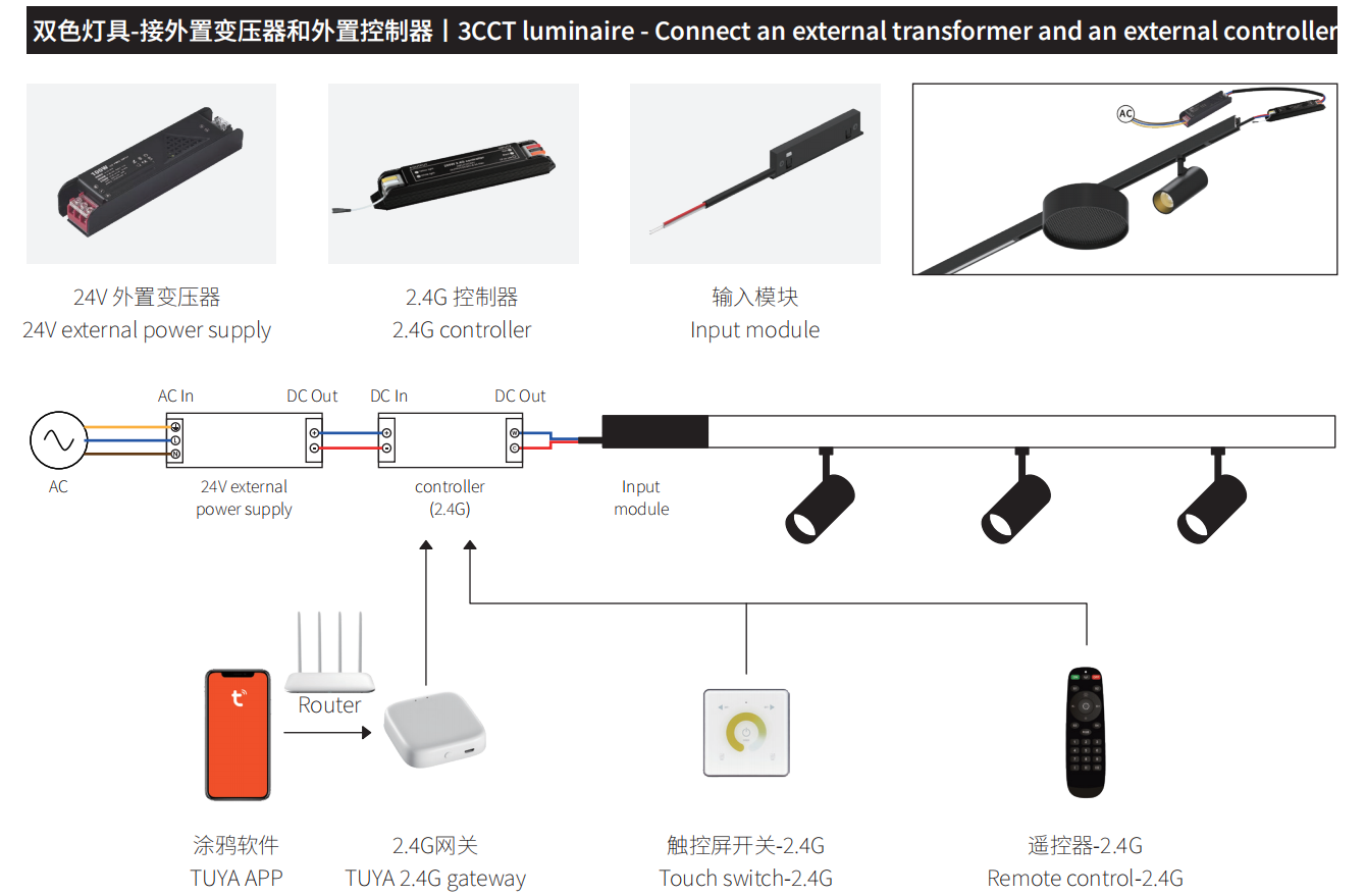 Full-Voltage Power Supply - M05-100W-TUYA ZigBee-WV